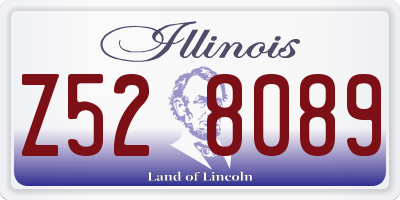 IL license plate Z528089