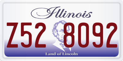 IL license plate Z528092