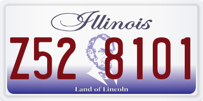 IL license plate Z528101