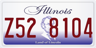 IL license plate Z528104