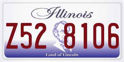IL license plate Z528106