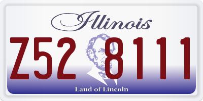 IL license plate Z528111