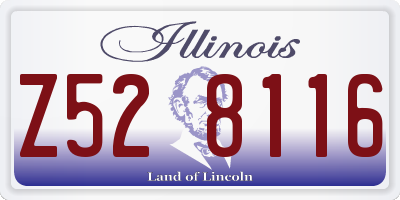 IL license plate Z528116
