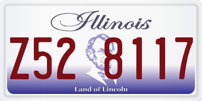 IL license plate Z528117