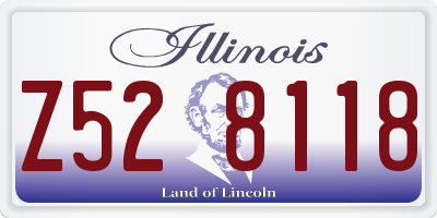 IL license plate Z528118