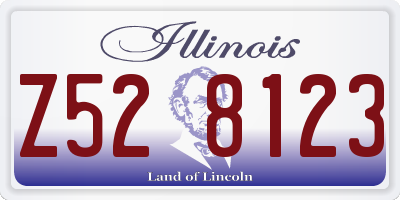 IL license plate Z528123