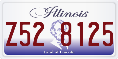 IL license plate Z528125