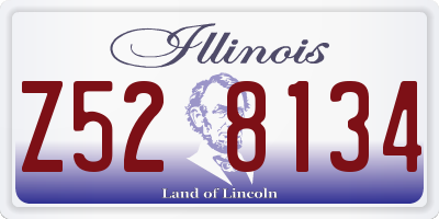 IL license plate Z528134