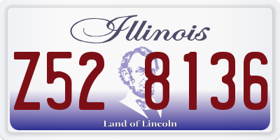IL license plate Z528136