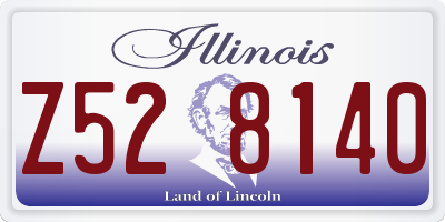 IL license plate Z528140