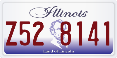 IL license plate Z528141