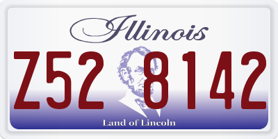 IL license plate Z528142