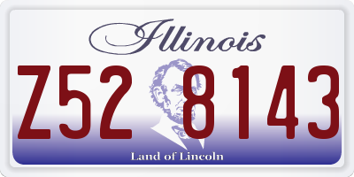 IL license plate Z528143