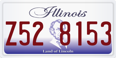 IL license plate Z528153