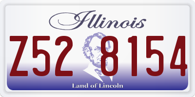 IL license plate Z528154