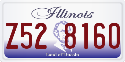 IL license plate Z528160