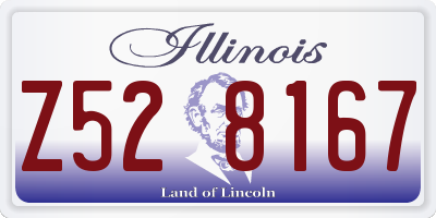 IL license plate Z528167