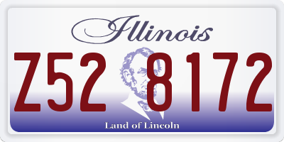 IL license plate Z528172