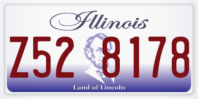IL license plate Z528178