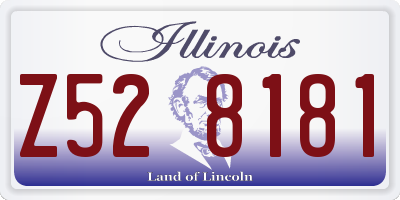 IL license plate Z528181