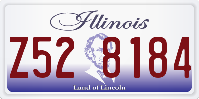 IL license plate Z528184