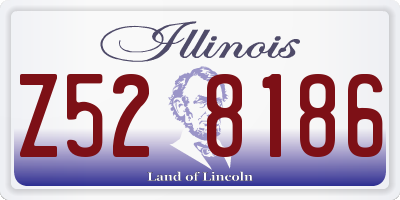 IL license plate Z528186