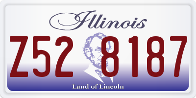 IL license plate Z528187