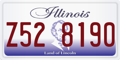 IL license plate Z528190