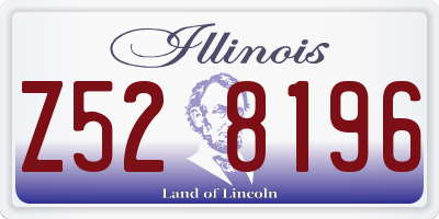 IL license plate Z528196