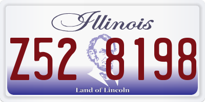 IL license plate Z528198