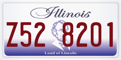 IL license plate Z528201