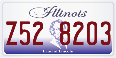 IL license plate Z528203