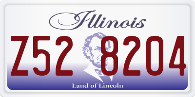 IL license plate Z528204