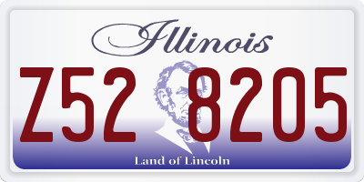 IL license plate Z528205