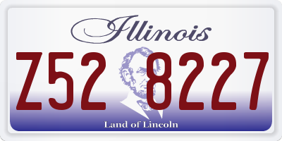 IL license plate Z528227