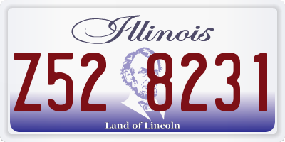 IL license plate Z528231