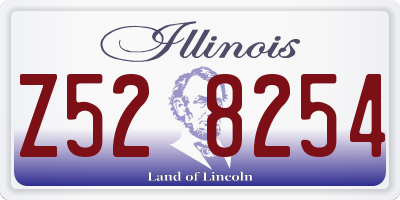 IL license plate Z528254