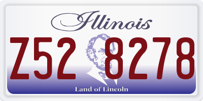 IL license plate Z528278
