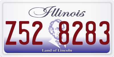 IL license plate Z528283