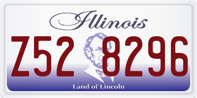 IL license plate Z528296