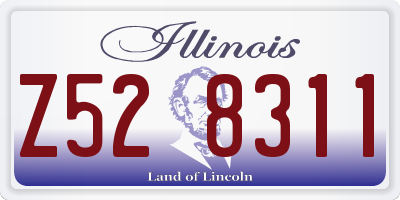 IL license plate Z528311