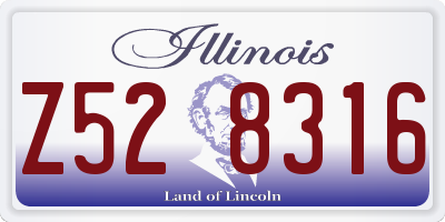 IL license plate Z528316