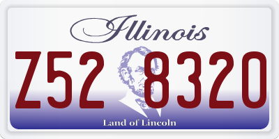 IL license plate Z528320
