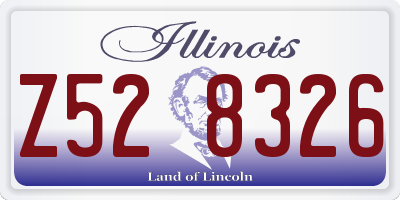 IL license plate Z528326