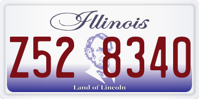 IL license plate Z528340