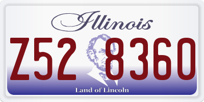 IL license plate Z528360