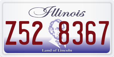 IL license plate Z528367