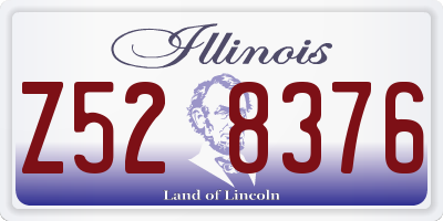 IL license plate Z528376