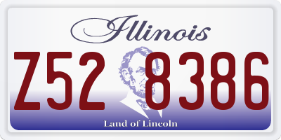 IL license plate Z528386