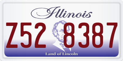 IL license plate Z528387
